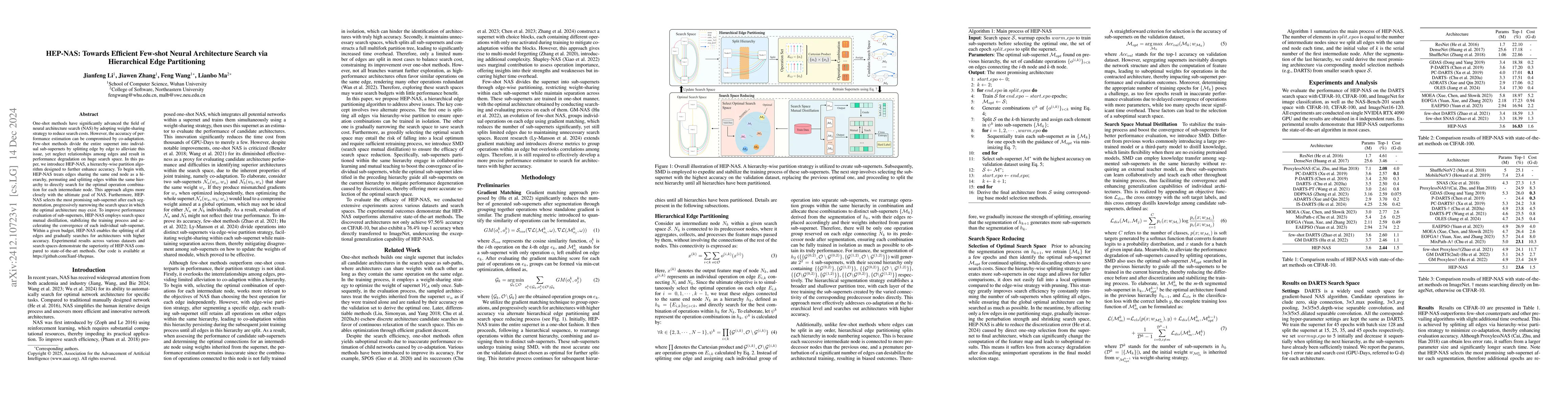 Thumbnail for HEP-NAS: Towards Efficient Few-shot Neural Architecture Search via
  Hierarchical Edge Partitioning