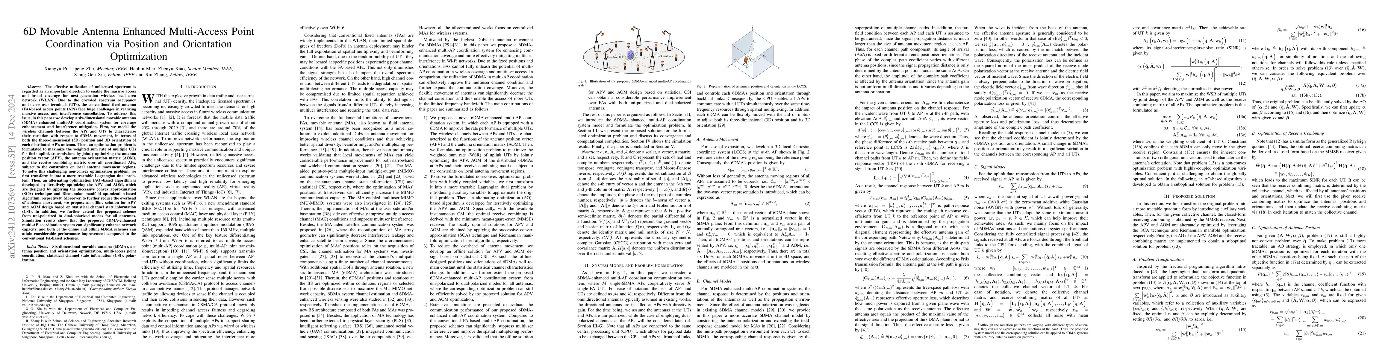 Thumbnail for 6D Movable Antenna Enhanced Multi-Access Point Coordination via Position
  and Orientation Optimization