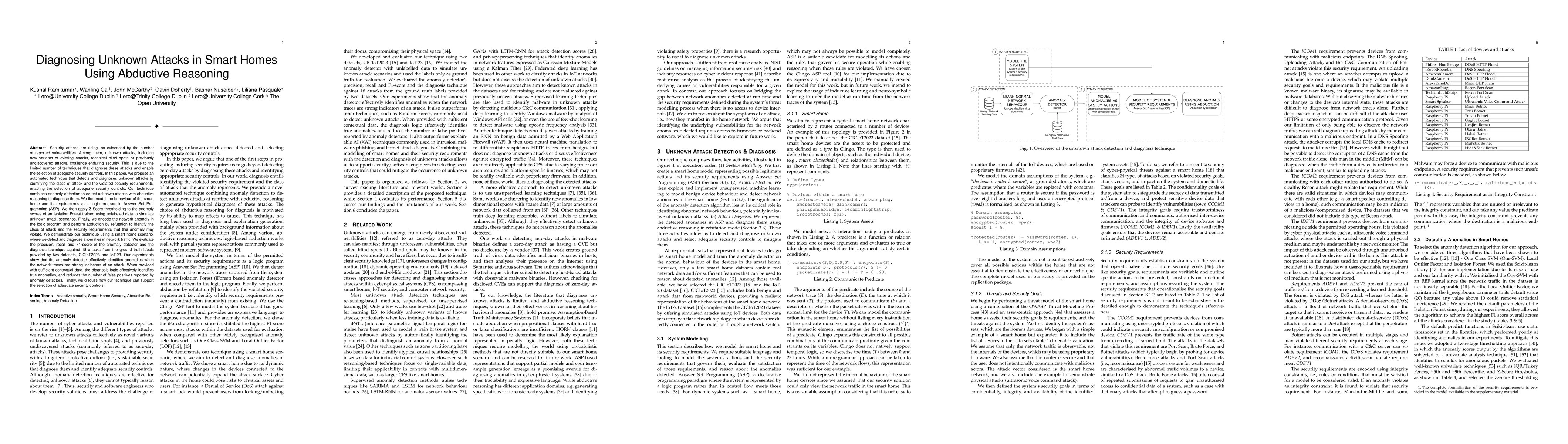 Thumbnail for Diagnosing Unknown Attacks in Smart Homes Using Abductive Reasoning