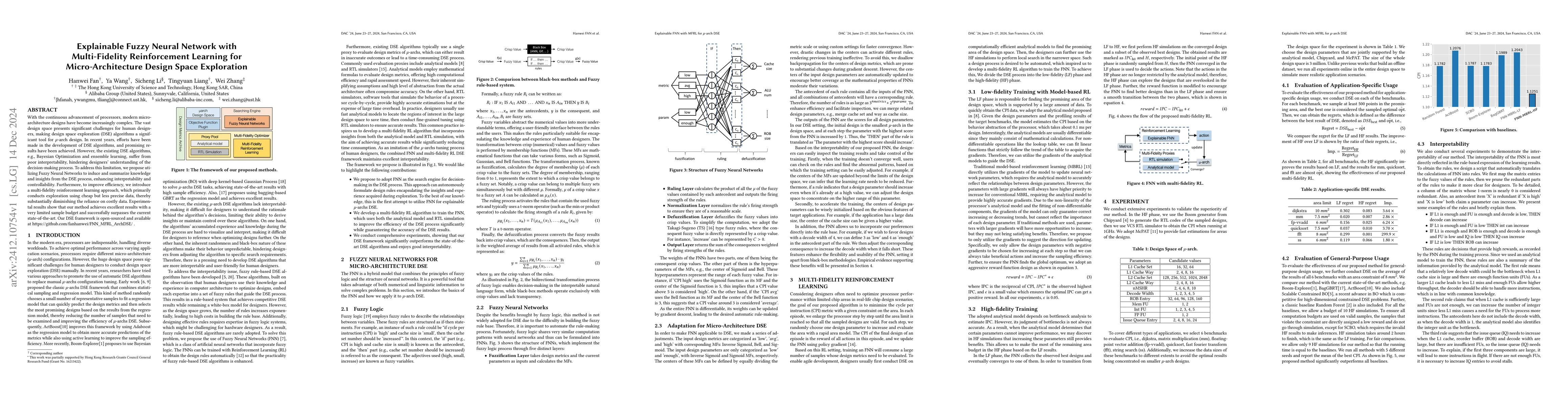 Thumbnail for Explainable Fuzzy Neural Network with Multi-Fidelity Reinforcement
  Learning for Micro-Architecture Design Space Exploration