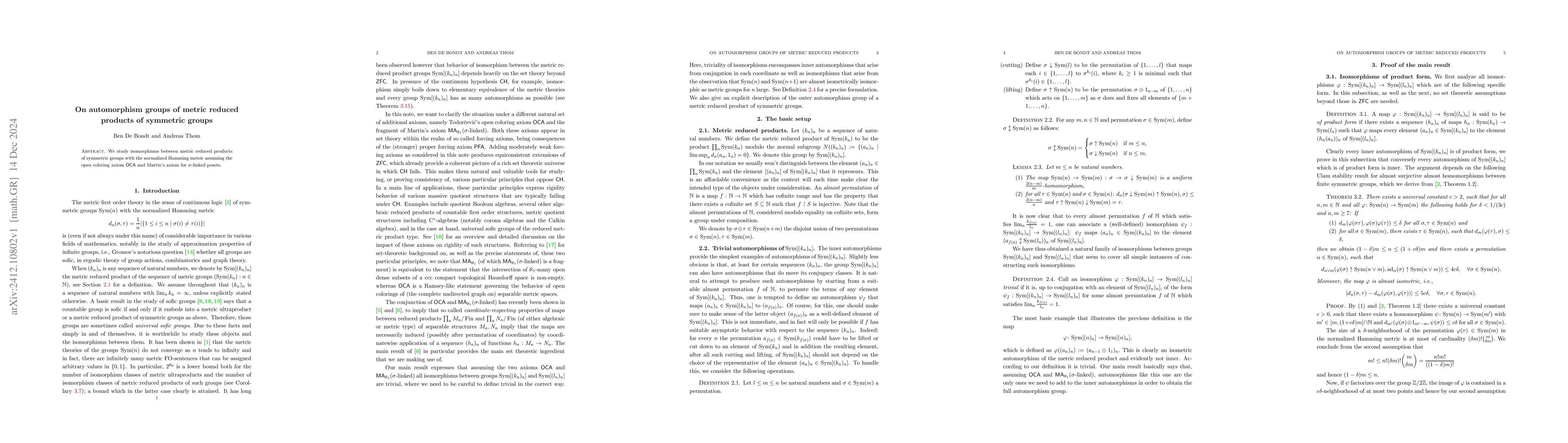 Thumbnail for On automorphism groups of metric reduced products of symmetric groups