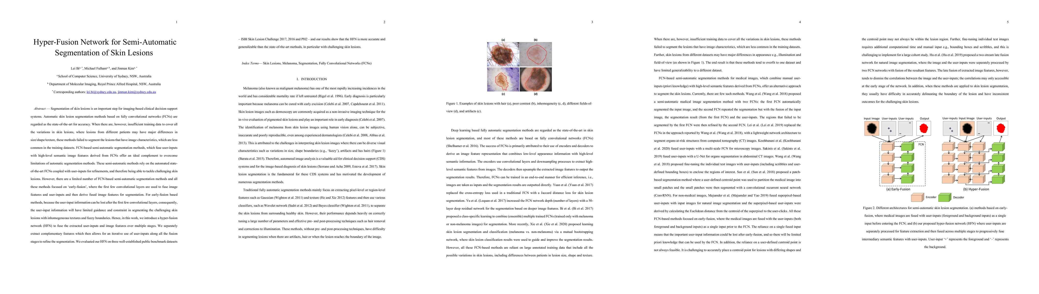 Thumbnail for Hyper-Fusion Network for Semi-Automatic Segmentation of Skin Lesions