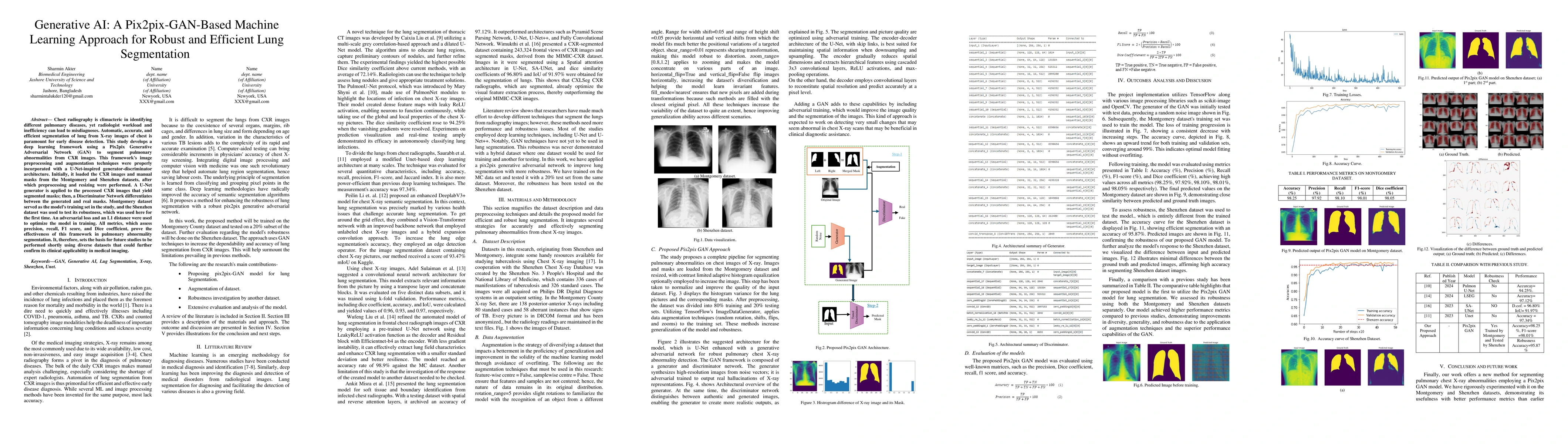 Thumbnail for Generative AI: A Pix2pix-GAN-Based Machine Learning Approach for Robust
  and Efficient Lung Segmentation