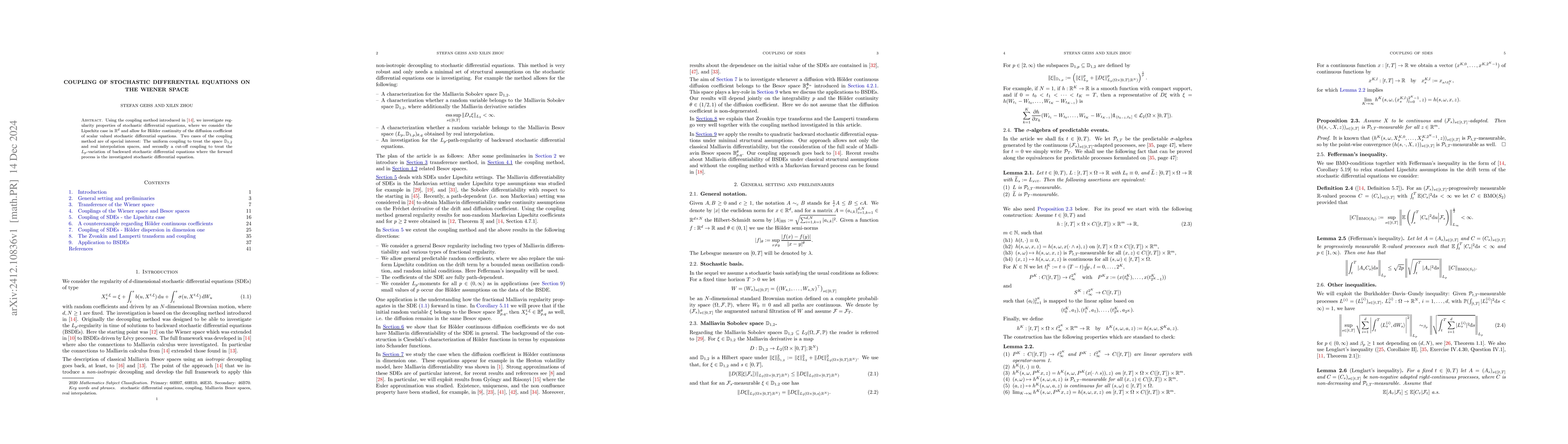 Thumbnail for Coupling of stochastic differential equations on the Wiener space