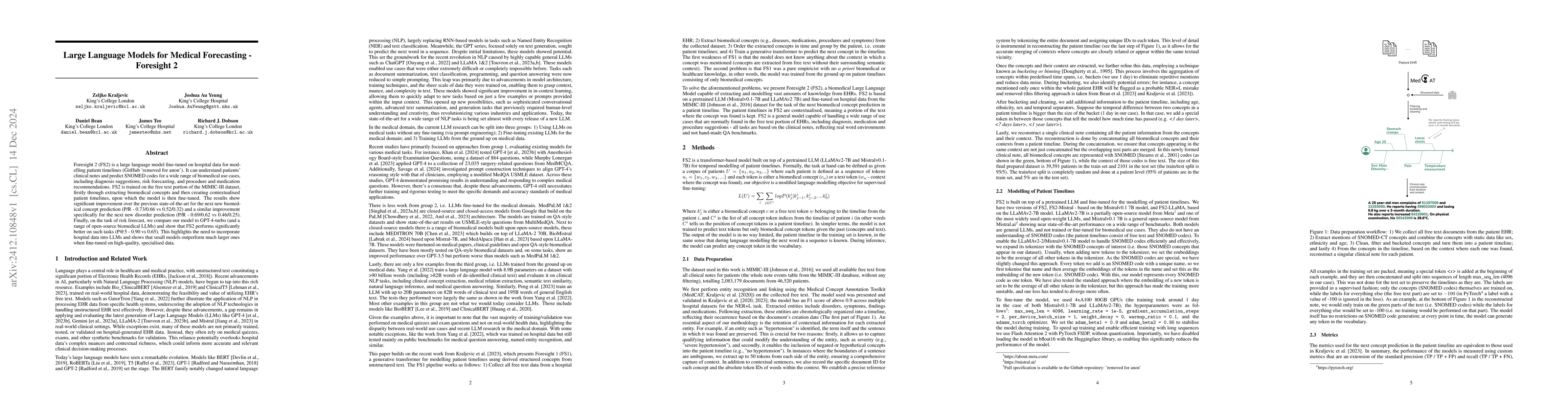 Thumbnail for Large Language Models for Medical Forecasting -- Foresight 2