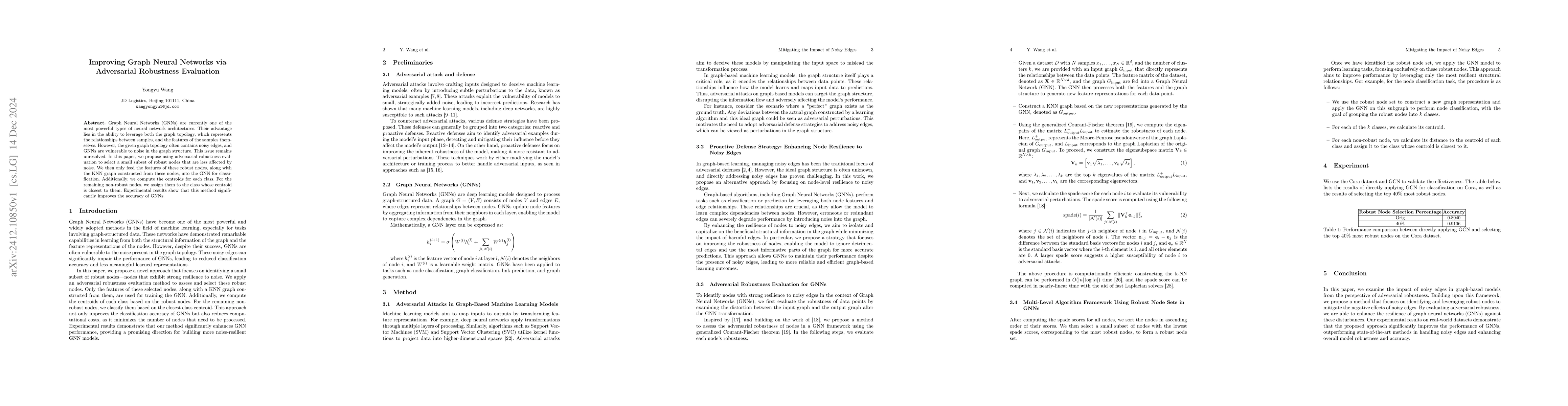 Thumbnail for Improving Graph Neural Networks via Adversarial Robustness Evaluation