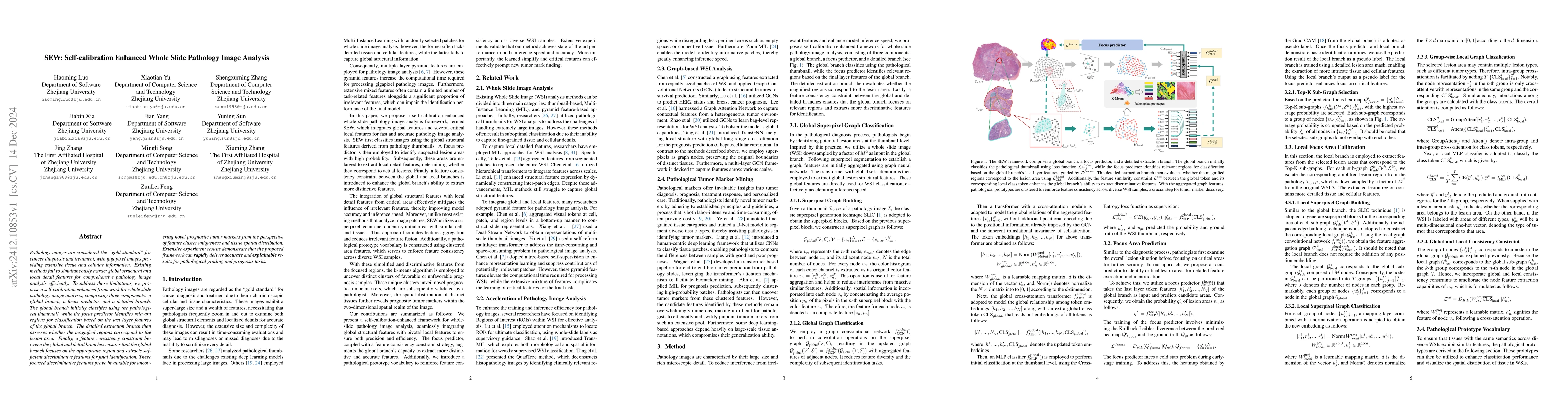 Thumbnail for SEW: Self-calibration Enhanced Whole Slide Pathology Image Analysis