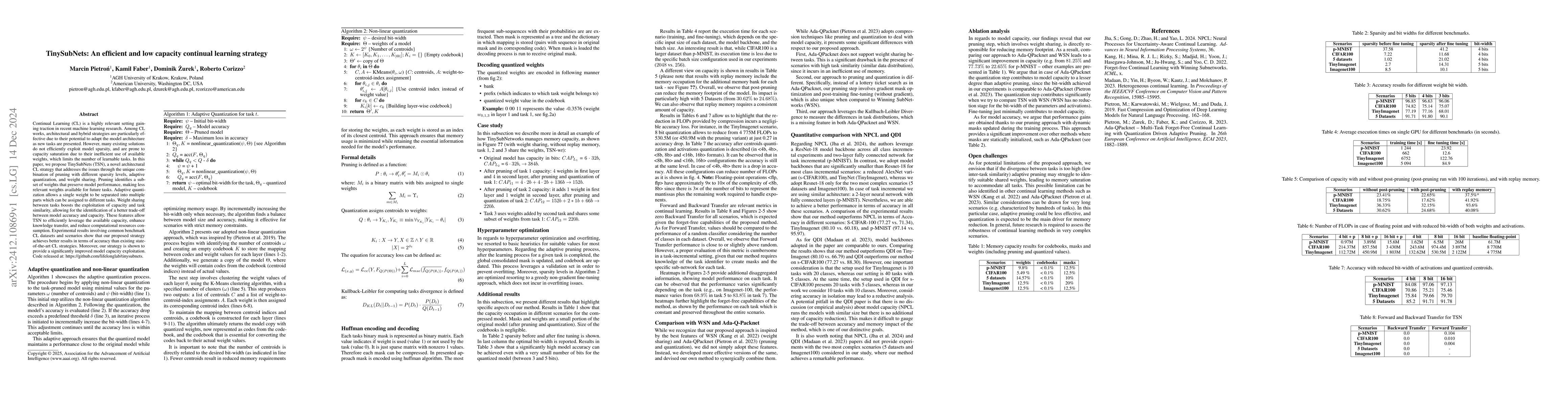 Thumbnail for TinySubNets: An efficient and low capacity continual learning strategy