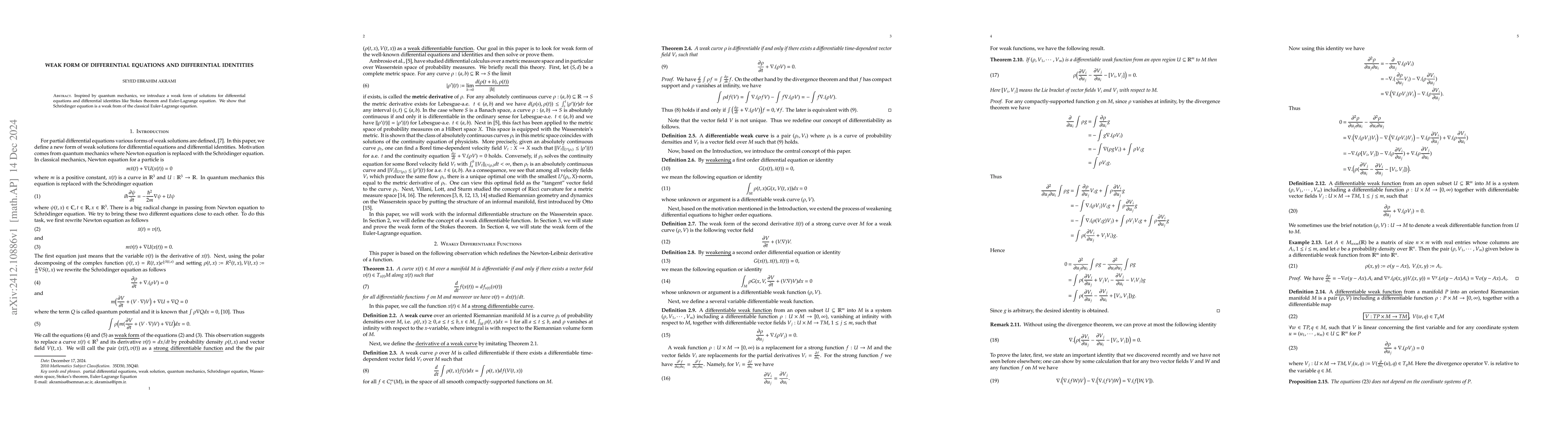 Thumbnail for Weak Form of Differential Equations and Differential Identities