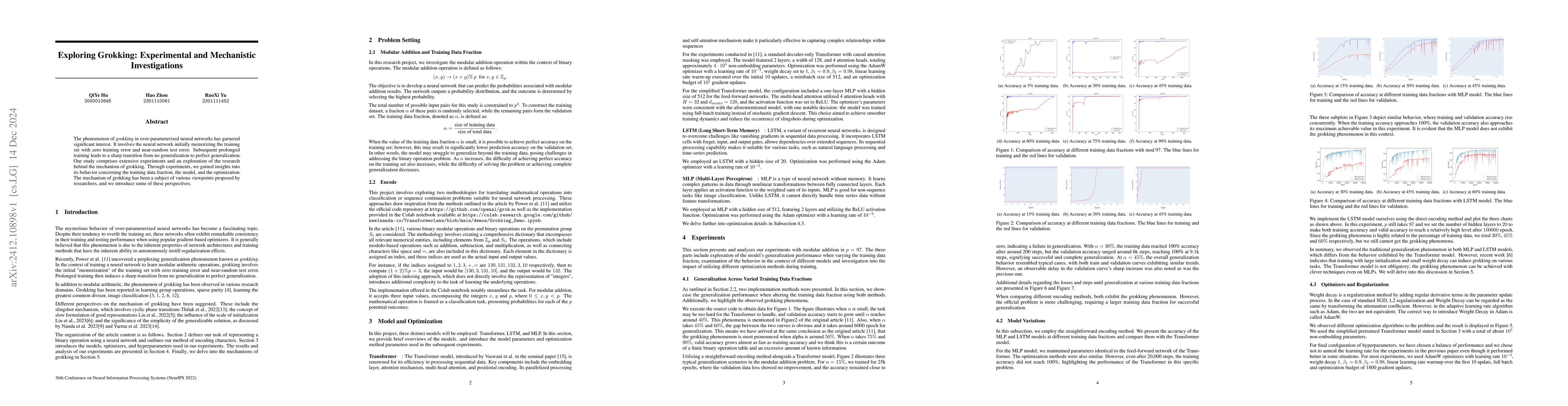 Thumbnail for Exploring Grokking: Experimental and Mechanistic Investigations