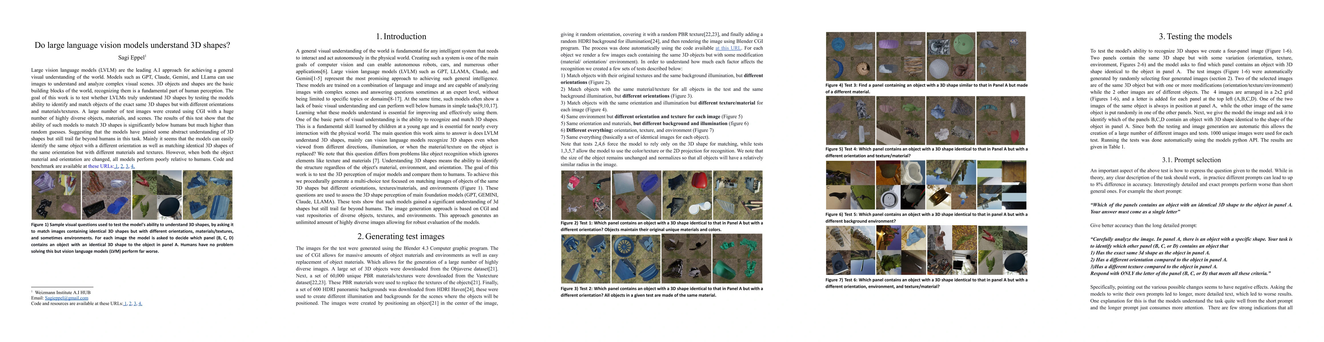 Thumbnail for Do large language vision models understand 3D shapes?