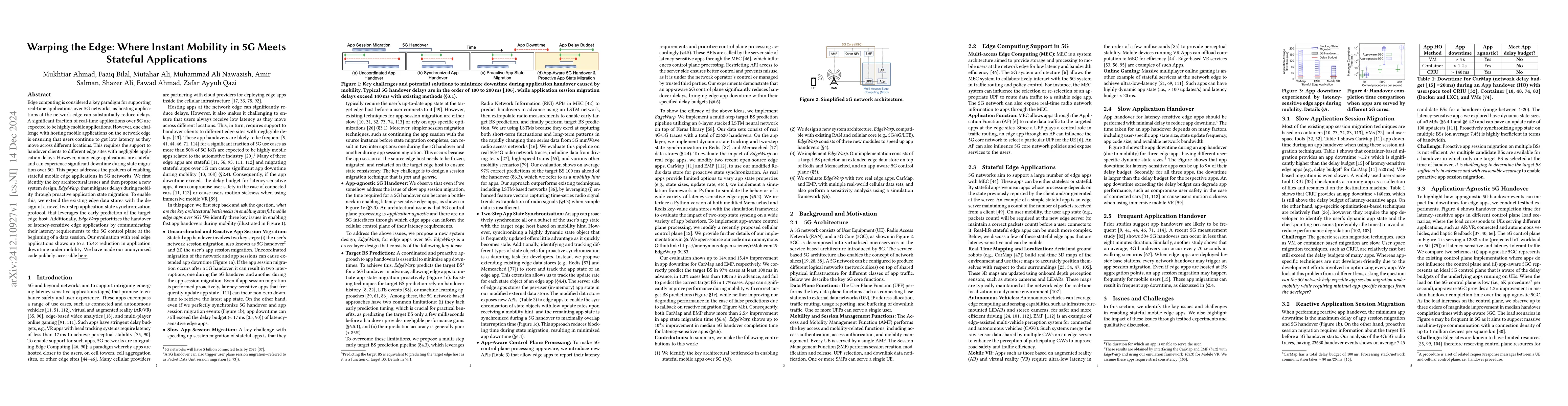 Thumbnail for Warping the Edge: Where Instant Mobility in 5G Meets Stateful
  Applications