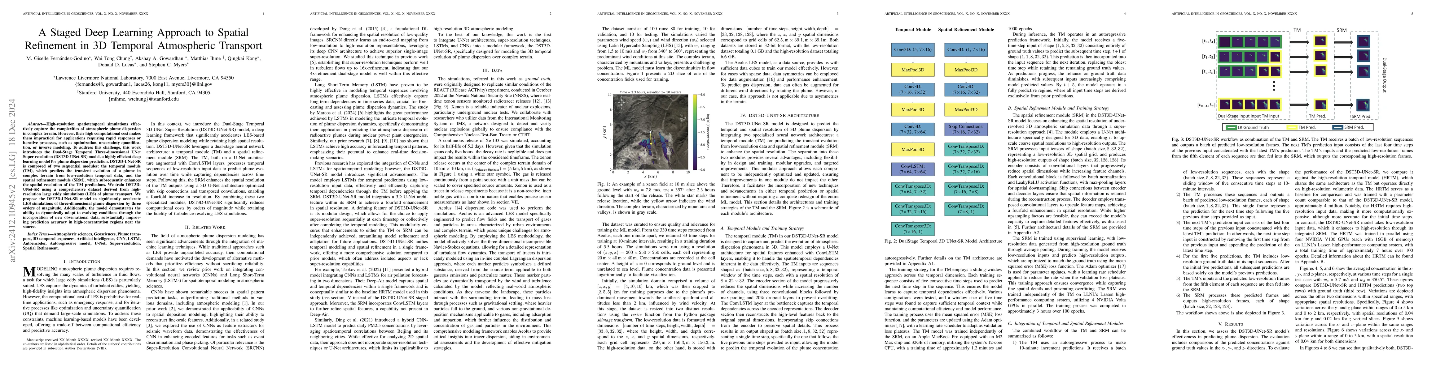 Thumbnail for A Staged Deep Learning Approach to Spatial Refinement in 3D Temporal
  Atmospheric Transport
