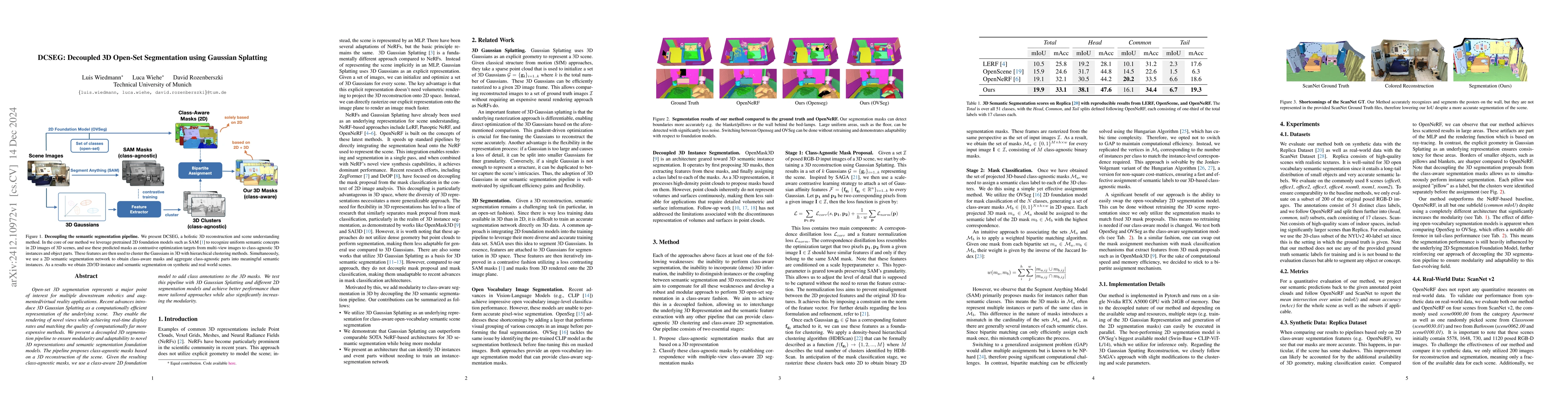 Thumbnail for DCSEG: Decoupled 3D Open-Set Segmentation using Gaussian Splatting
