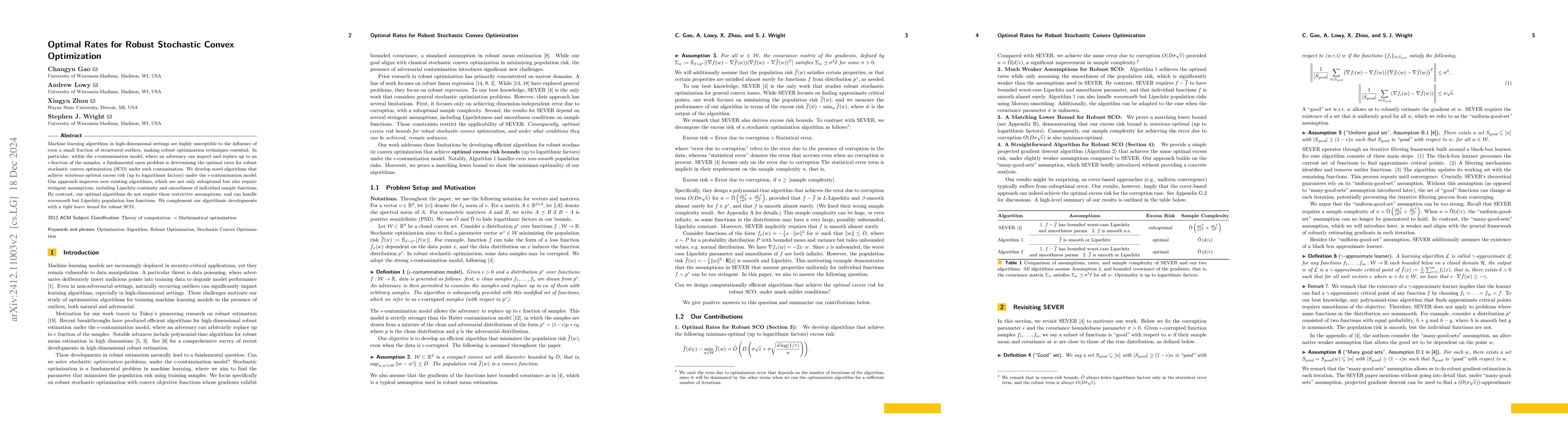 Thumbnail for Optimal Rates for Robust Stochastic Convex Optimization