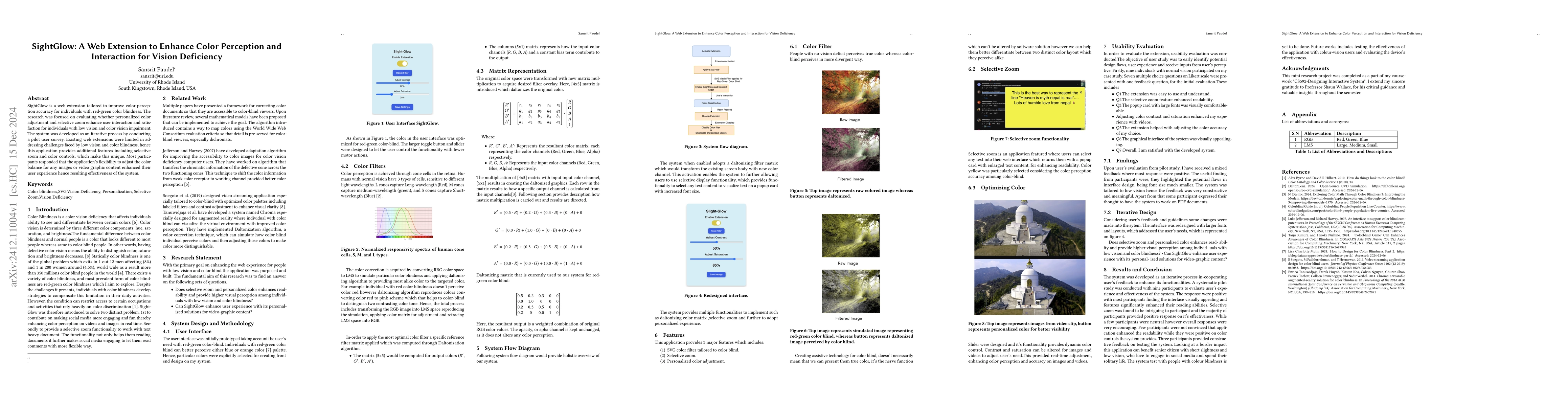 Thumbnail for SightGlow: A Web Extension to Enhance Color Perception and Interaction
  for Vision Deficiency
