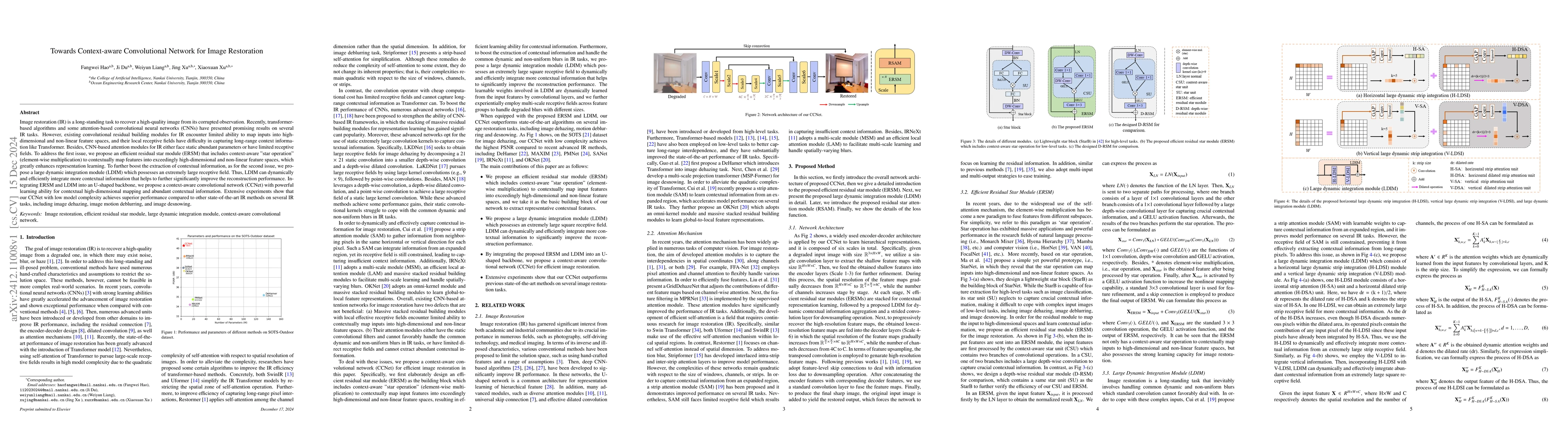 Thumbnail for Towards Context-aware Convolutional Network for Image Restoration