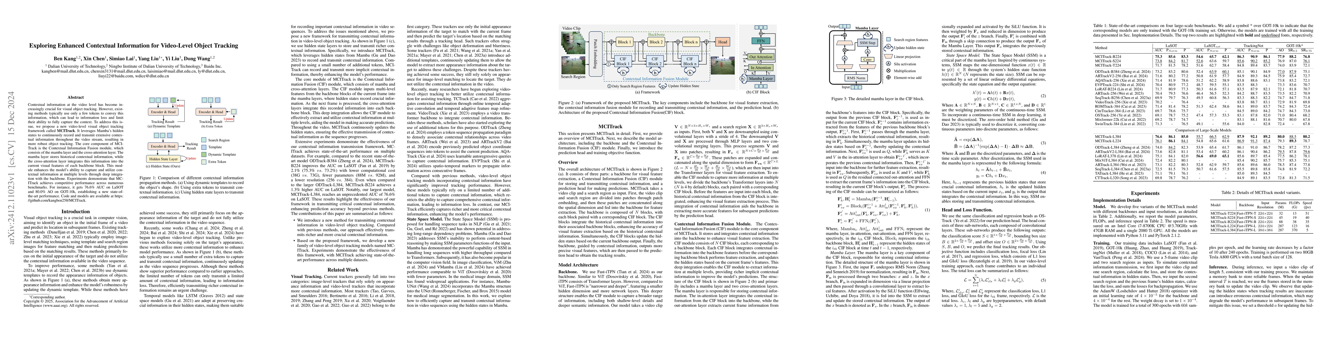 Thumbnail for Exploring Enhanced Contextual Information for Video-Level Object
  Tracking