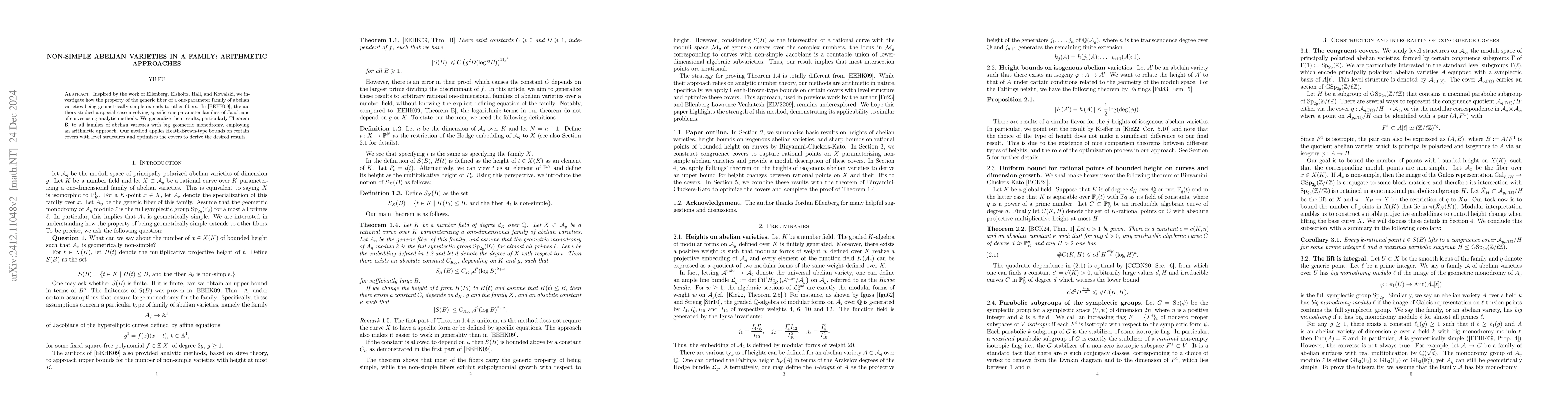 Thumbnail for Non-simple abelian varieties in a family: arithmetic approaches