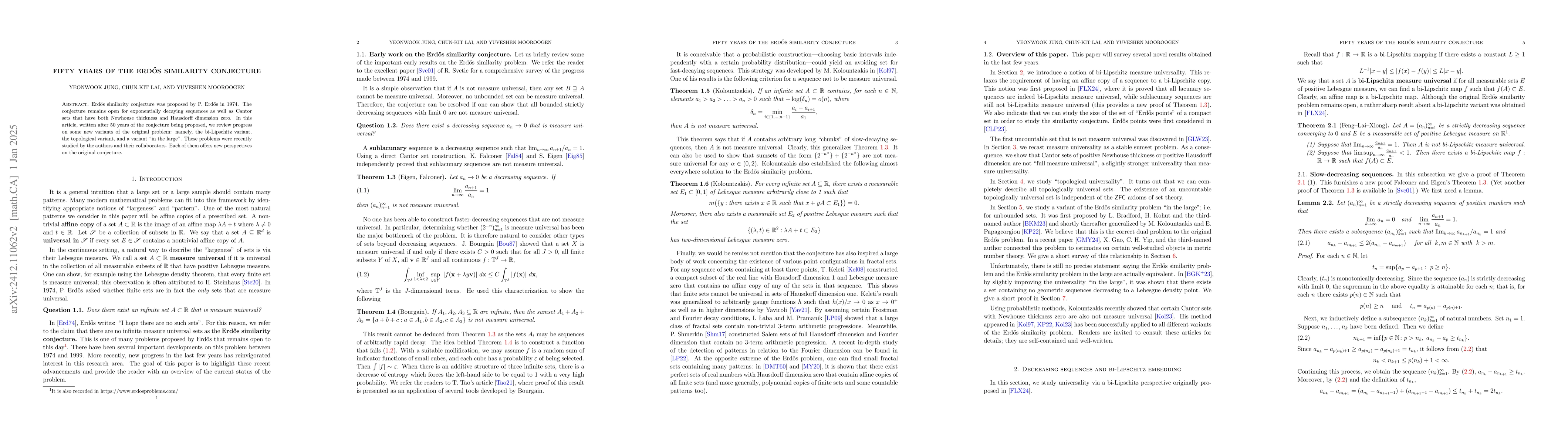 Thumbnail for Some recent progress on the Erdős similarity conjecture