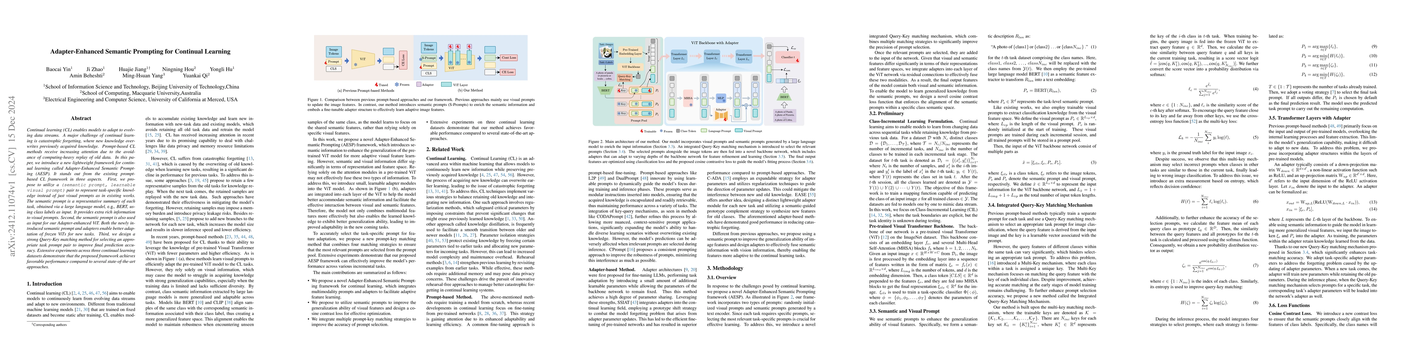Thumbnail for Adapter-Enhanced Semantic Prompting for Continual Learning