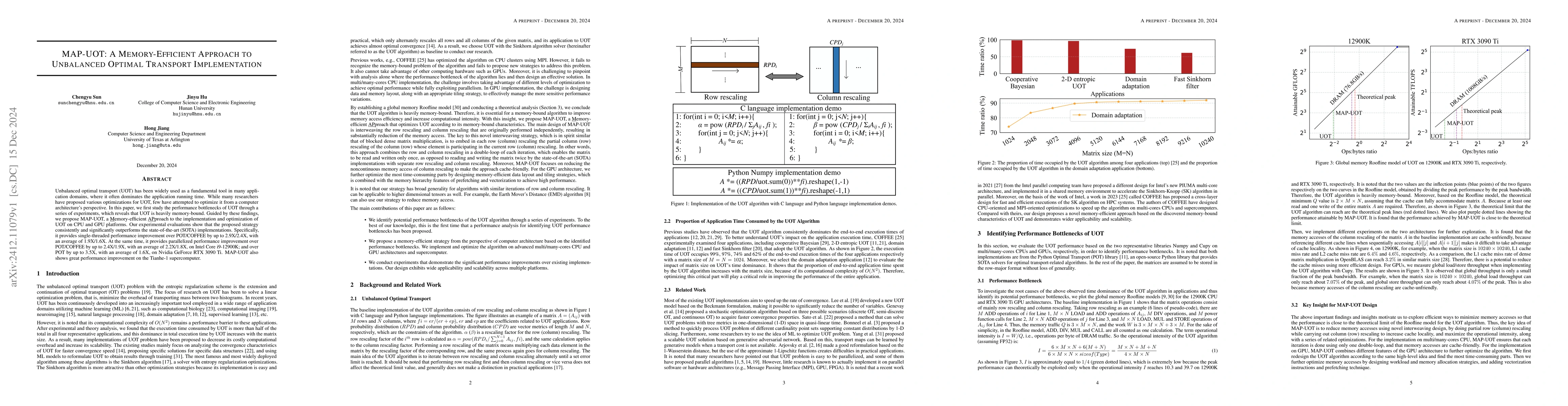 Thumbnail for MAP-UOT: A Memory-Efficient Approach to Unbalanced Optimal Transport
  Implementation