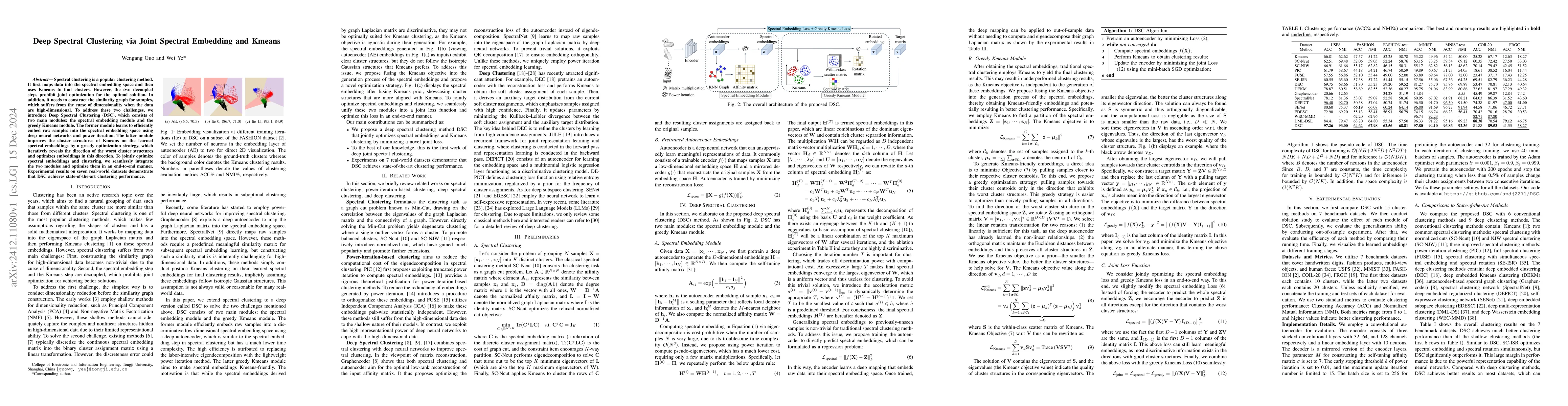 Thumbnail for Deep Spectral Clustering via Joint Spectral Embedding and Kmeans