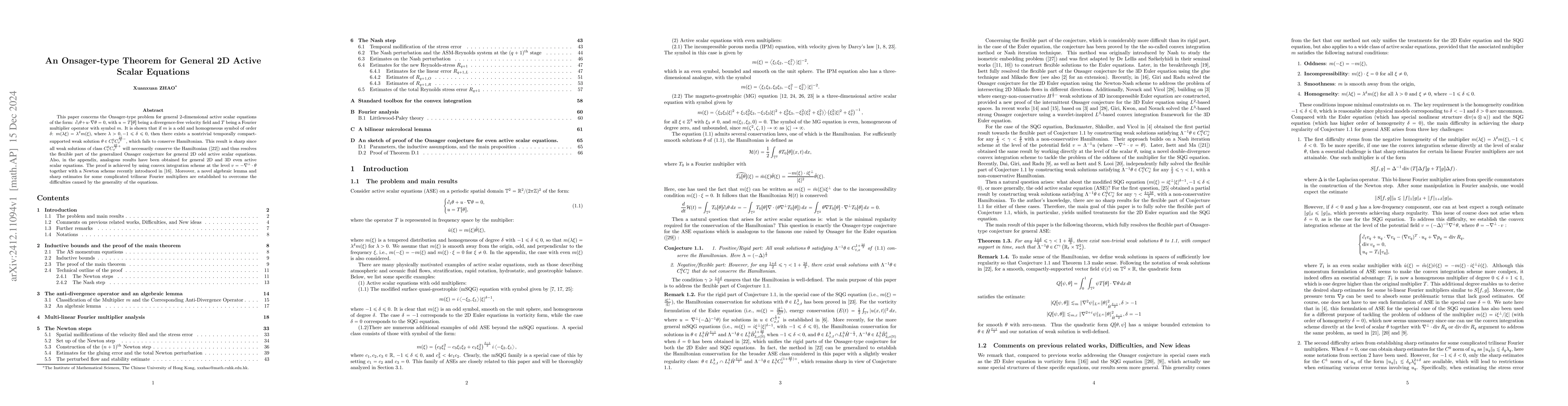 Thumbnail for An Onsager-type Theorem for General 2D Active Scalar Equations