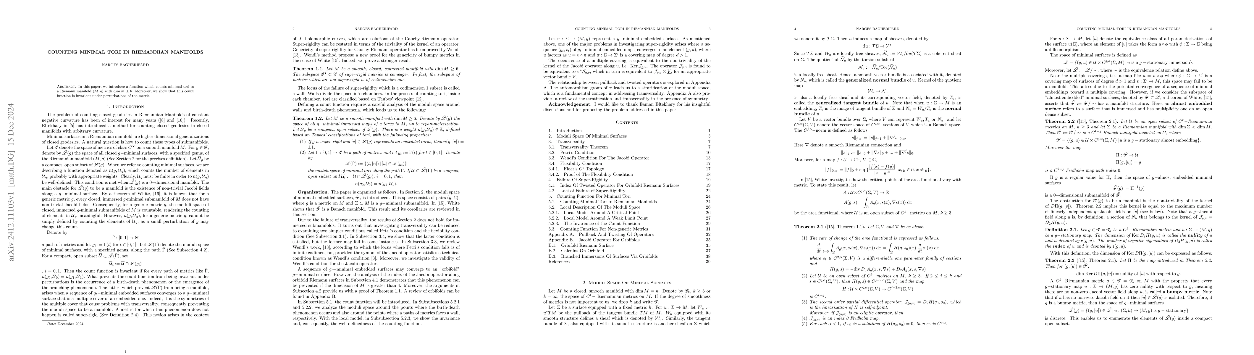 Thumbnail for Counting Minimal Tori In Riemannian Manifolds