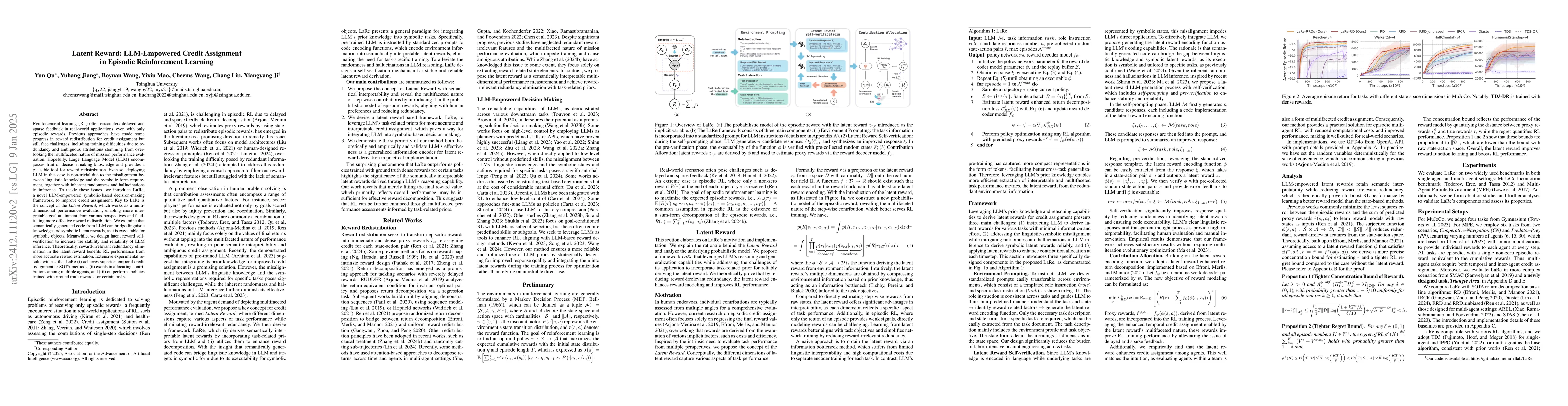Thumbnail for Latent Reward: LLM-Empowered Credit Assignment in Episodic Reinforcement
  Learning