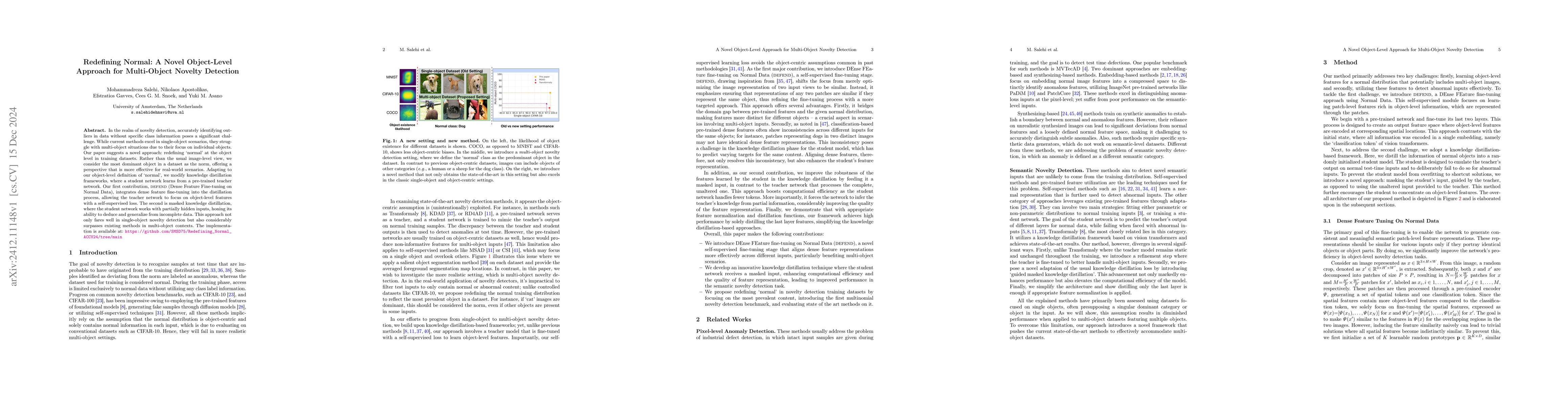 Thumbnail for Redefining Normal: A Novel Object-Level Approach for Multi-Object
  Novelty Detection