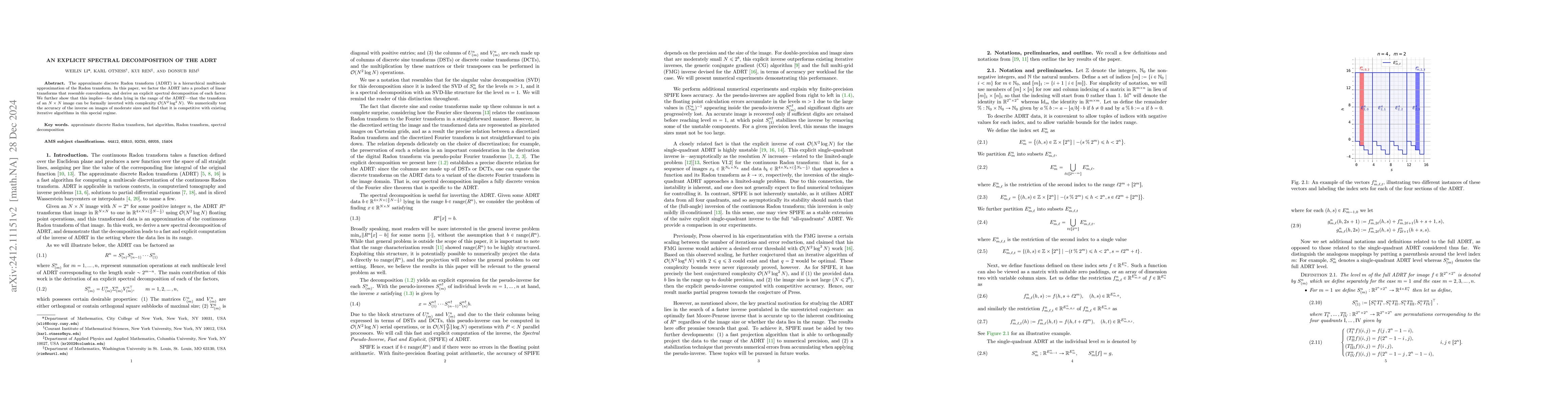 Thumbnail for An explicit spectral decomposition of the ADRT