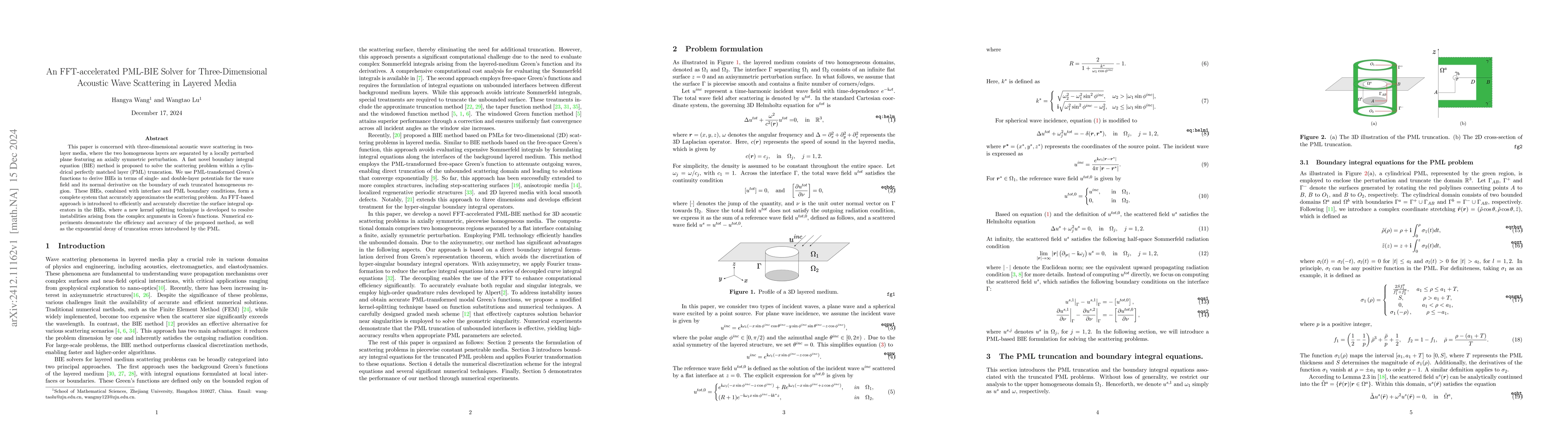 Thumbnail for An FFT-accelerated PML-BIE Solver for Three-Dimensional Acoustic Wave
  Scattering in Layered Media