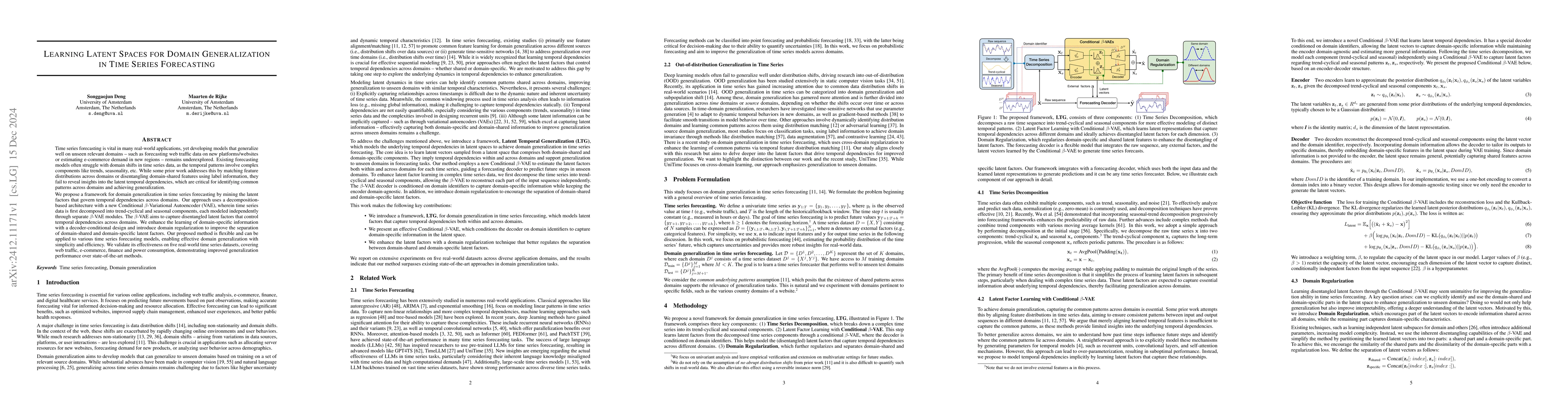 Thumbnail for Learning Latent Spaces for Domain Generalization in Time Series
  Forecasting