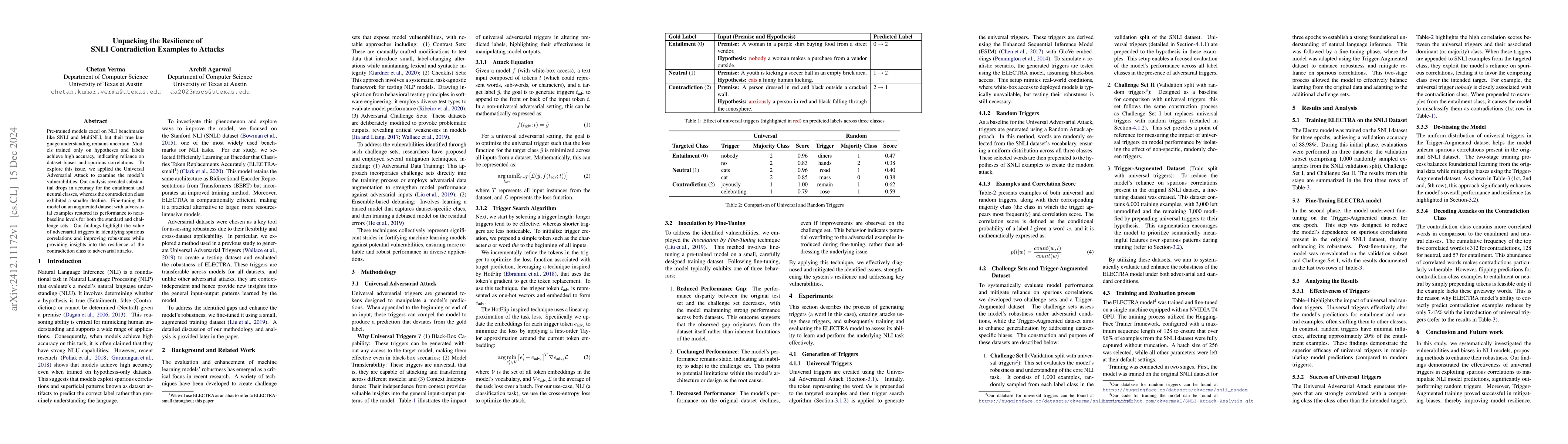 Thumbnail for Unpacking the Resilience of SNLI Contradiction Examples to Attacks