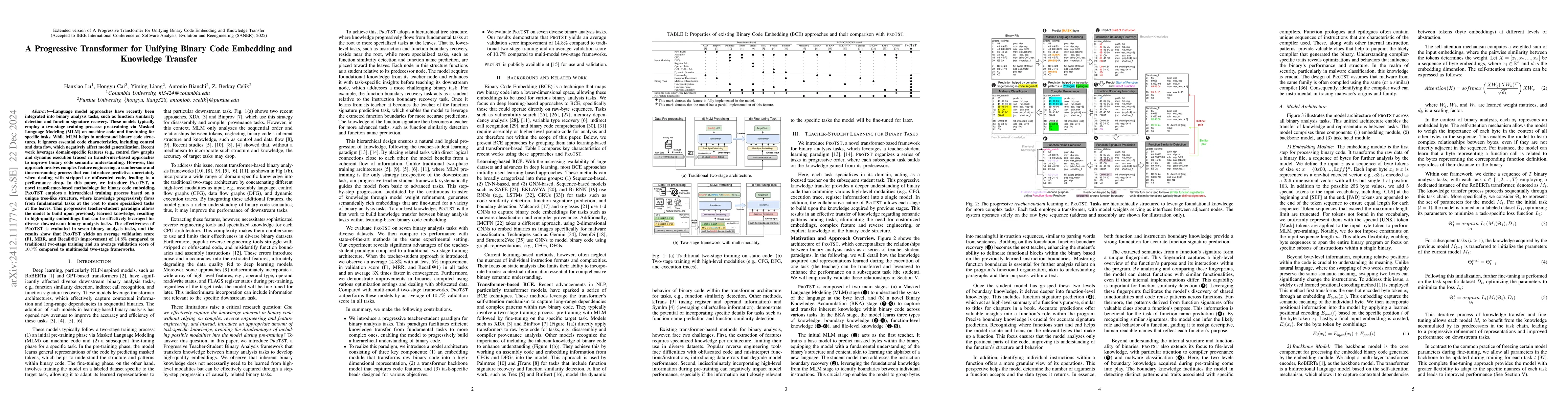 Thumbnail for A Progressive Transformer for Unifying Binary Code Embedding and
  Knowledge Transfer