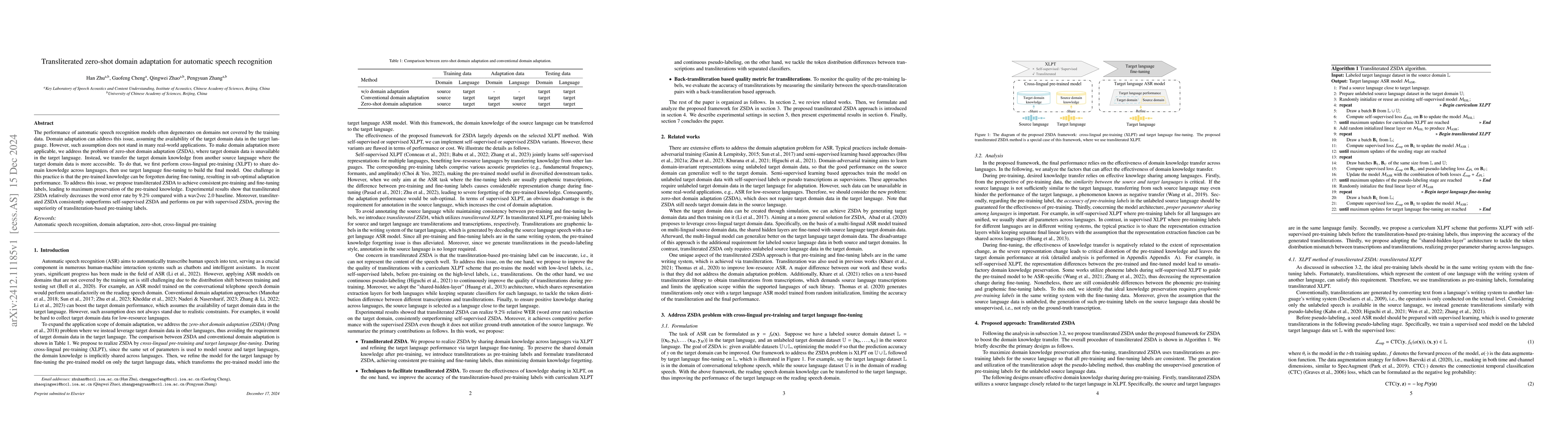 Thumbnail for Transliterated Zero-Shot Domain Adaptation for Automatic Speech
  Recognition