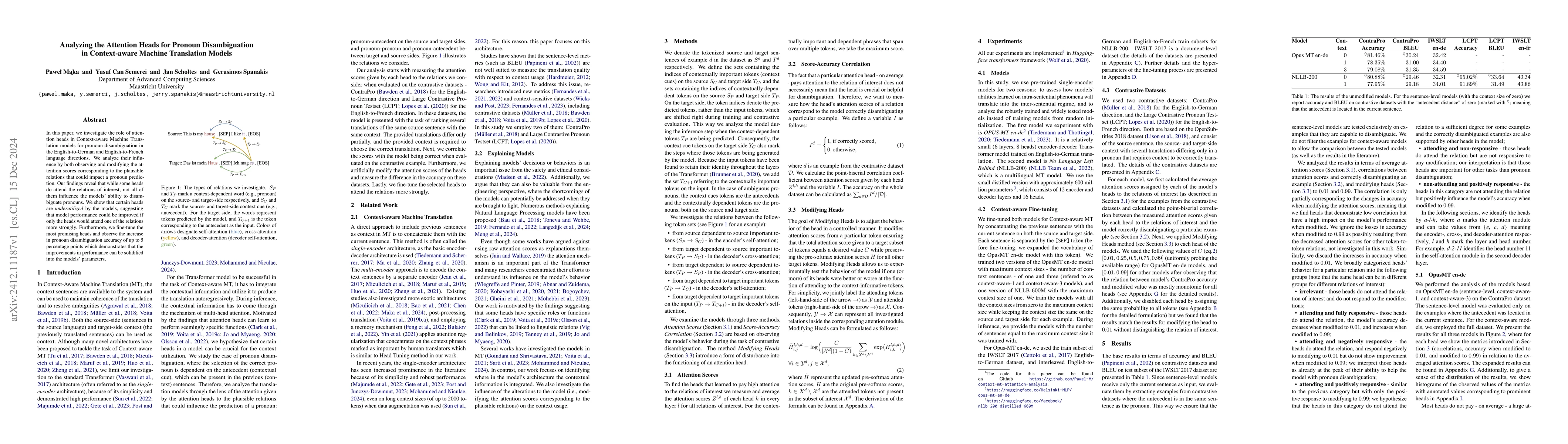 Thumbnail for Analyzing the Attention Heads for Pronoun Disambiguation in
  Context-aware Machine Translation Models