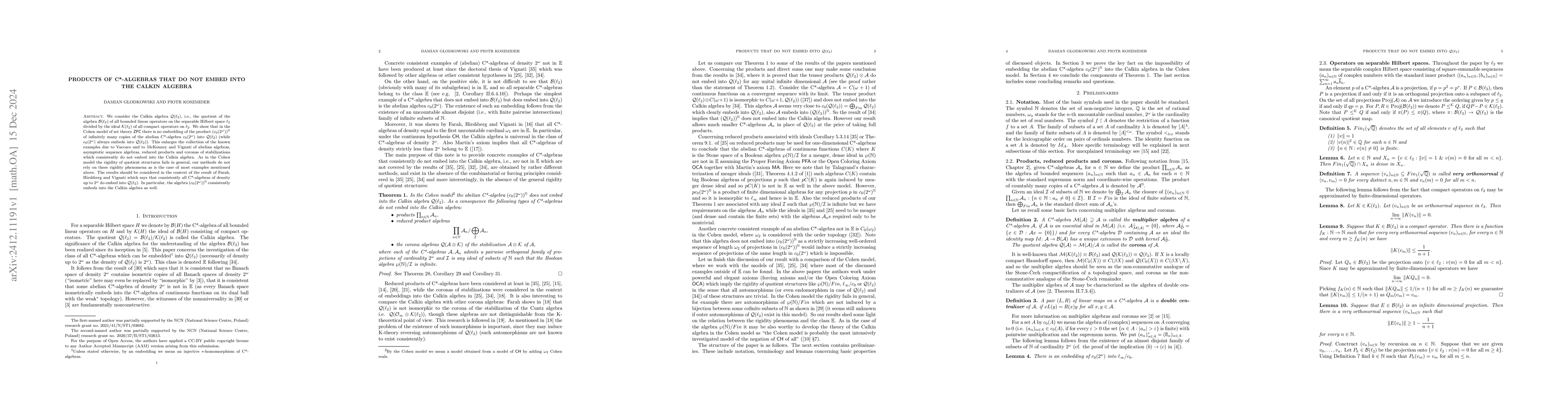 Thumbnail for Products of C*-algebras that do not embed into the Calkin algebra