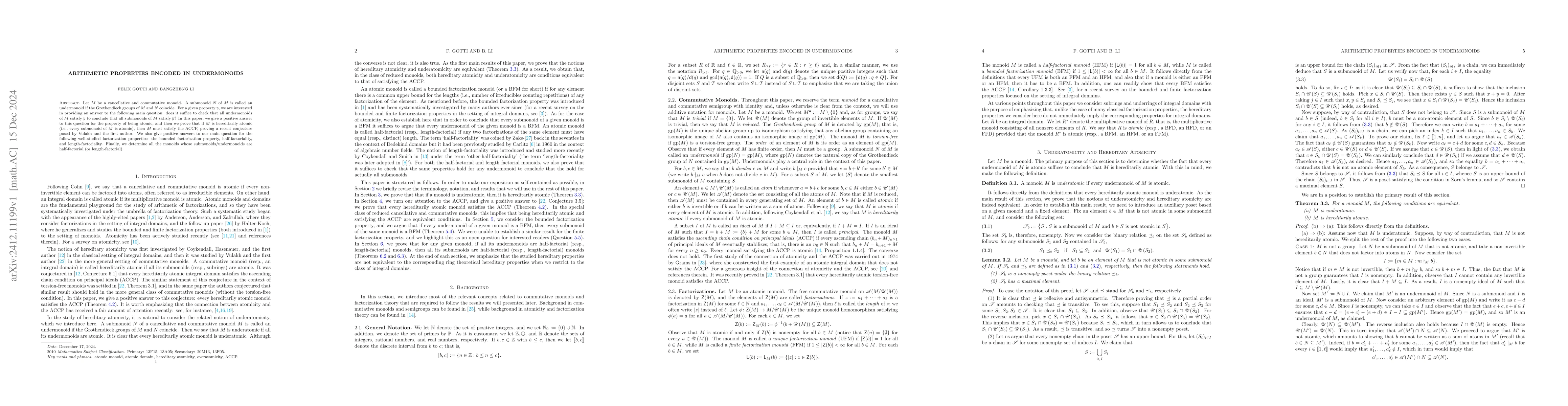 Thumbnail for Arithmetic properties encoded in undermonoids