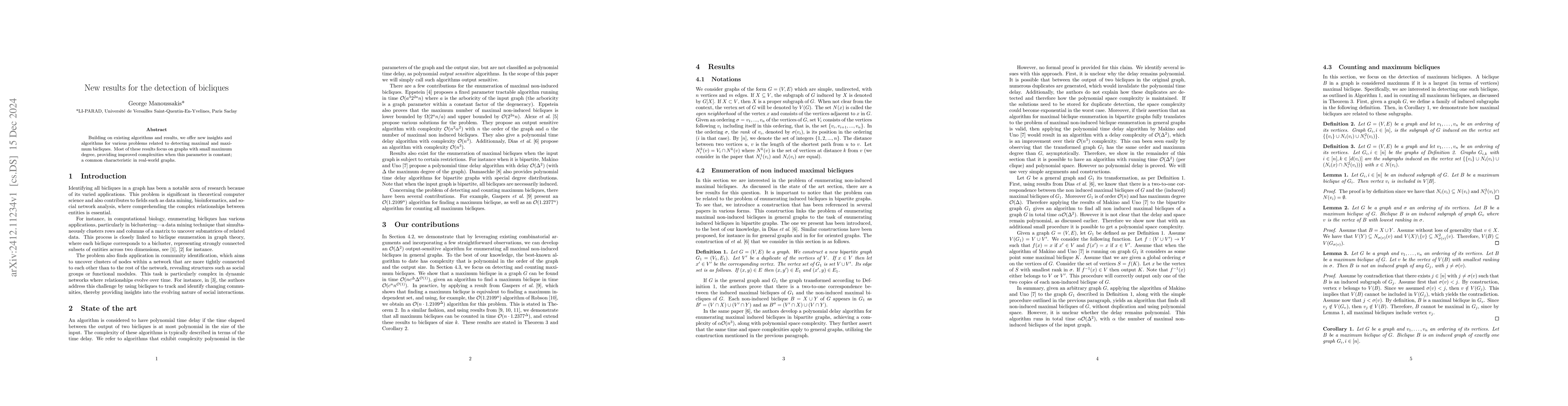 Thumbnail for New results for the detection of bicliques