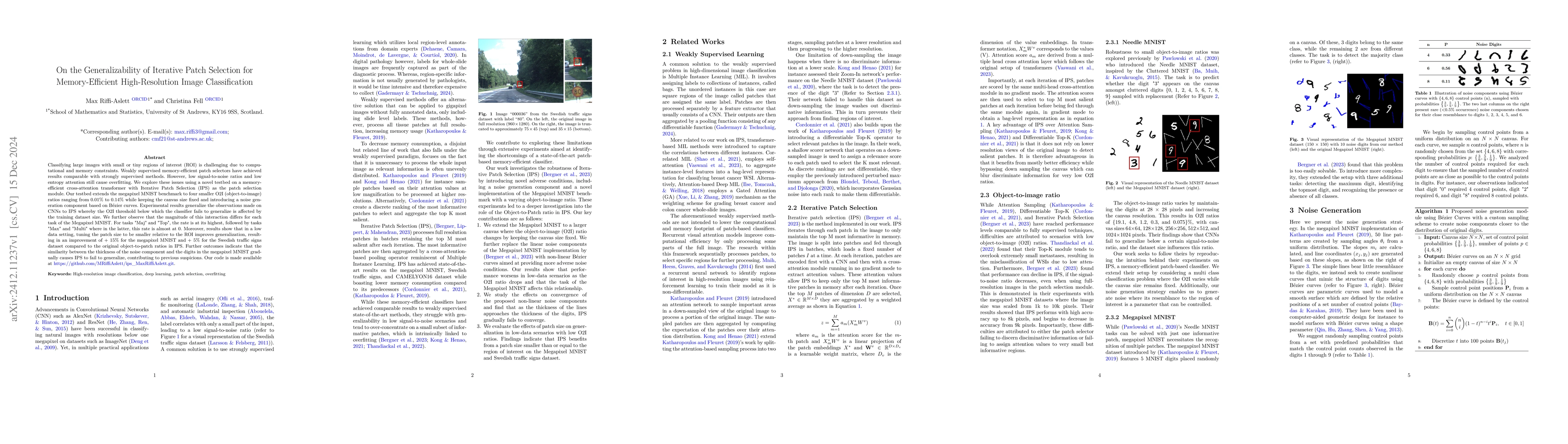 Thumbnail for On the Generalizability of Iterative Patch Selection for
  Memory-Efficient High-Resolution Image Classification