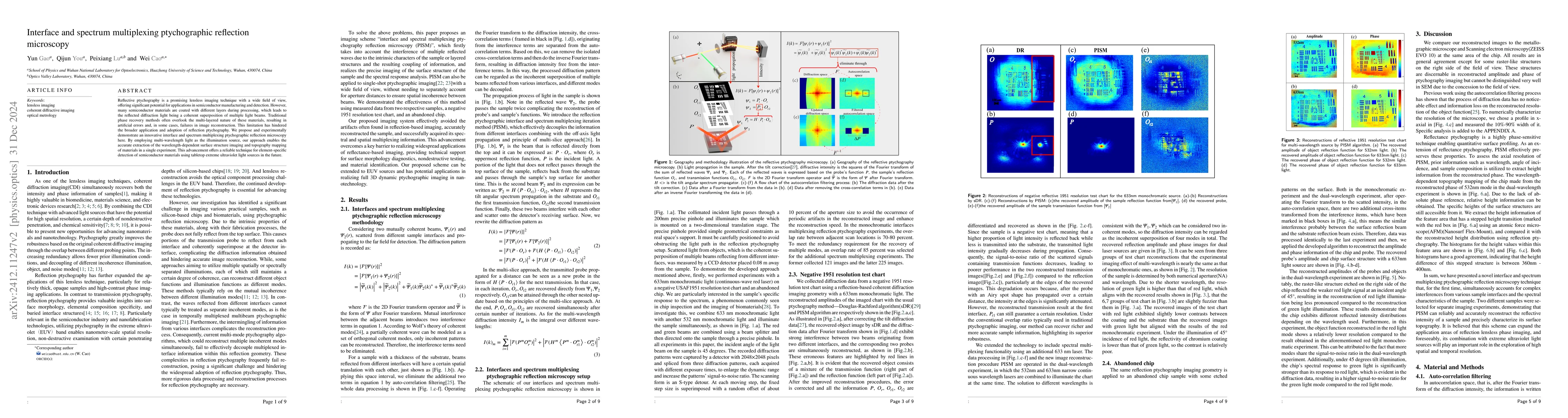Thumbnail for Interface and spectrum multiplexing Ptychographic reflection microscopy