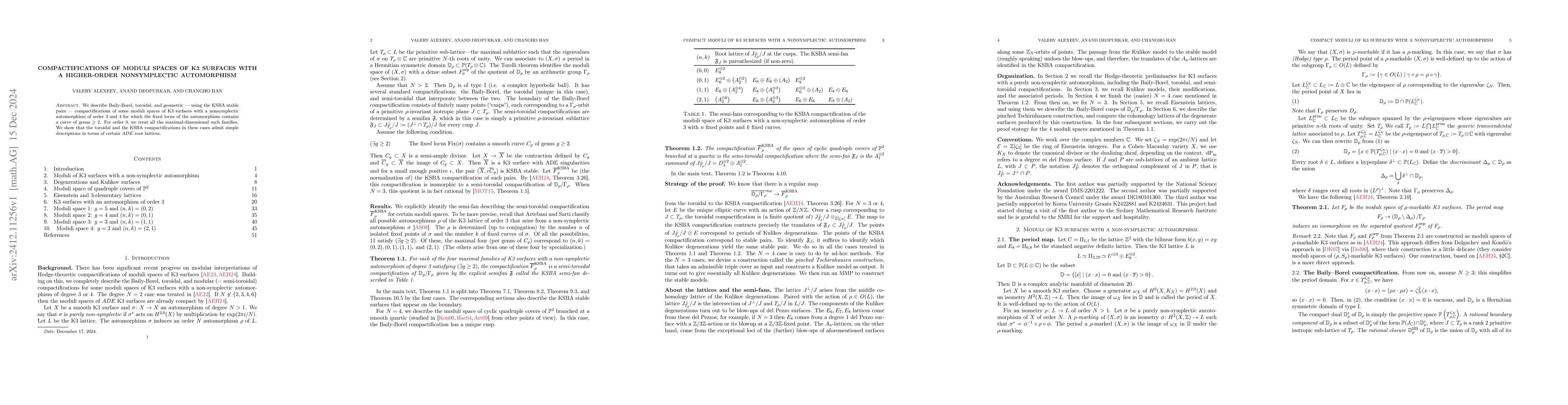 Thumbnail for Compactifications of moduli spaces of K3 surfaces with a higher-order
  nonsymplectic automorphism