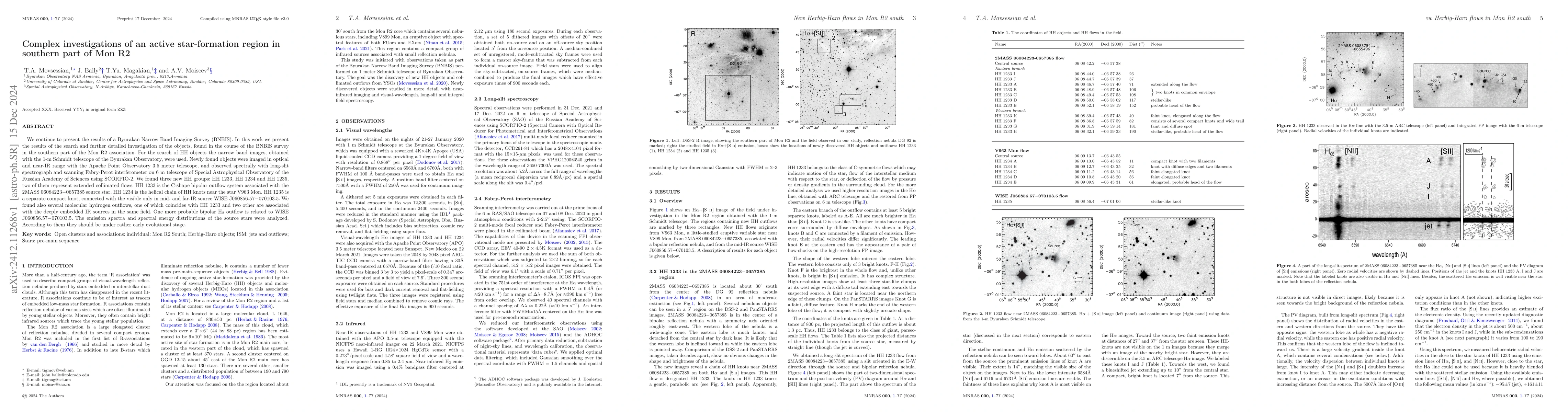 Thumbnail for Complex investigations of an active star-formation region in southern
  part of Mon R2