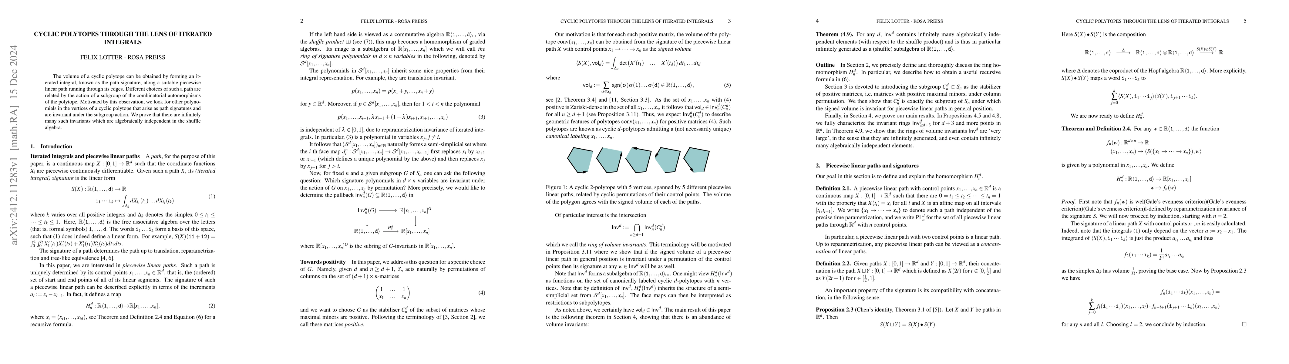 Thumbnail for Cyclic polytopes through the lens of iterated integrals