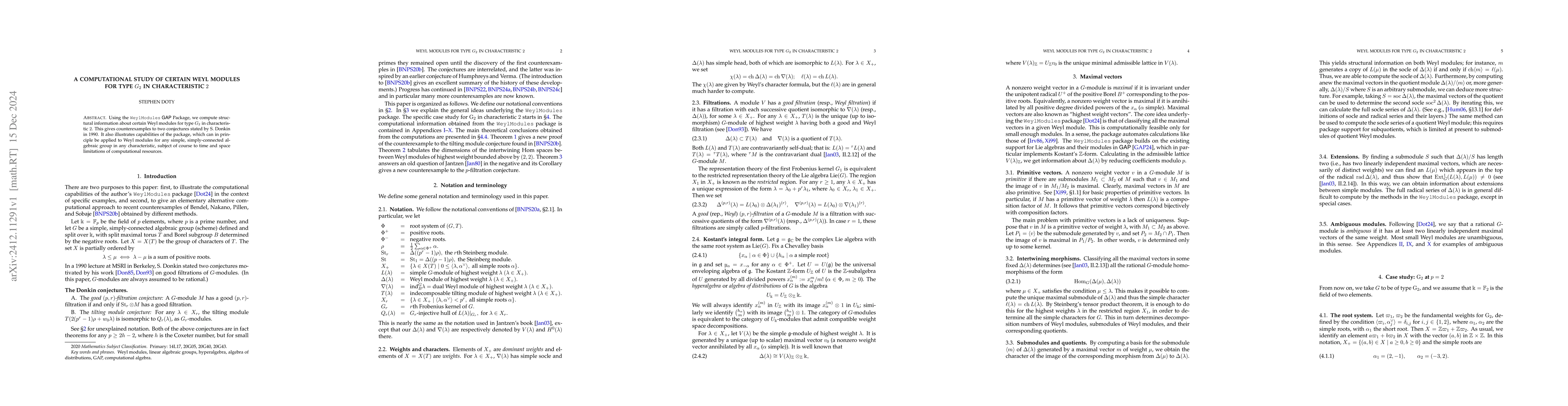 Thumbnail for A computational study of certain Weyl modules for type $G_2$ in
  characteristic 2