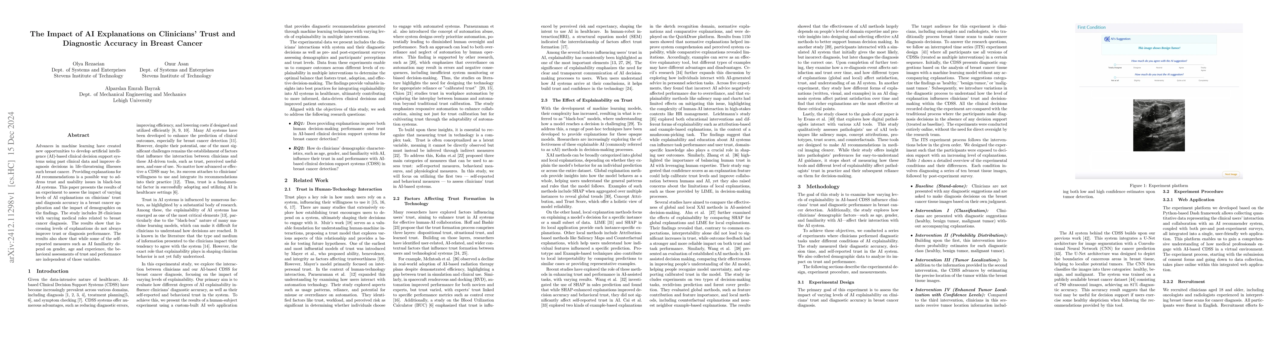 Thumbnail for The Impact of AI Explanations on Clinicians Trust and Diagnostic
  Accuracy in Breast Cancer