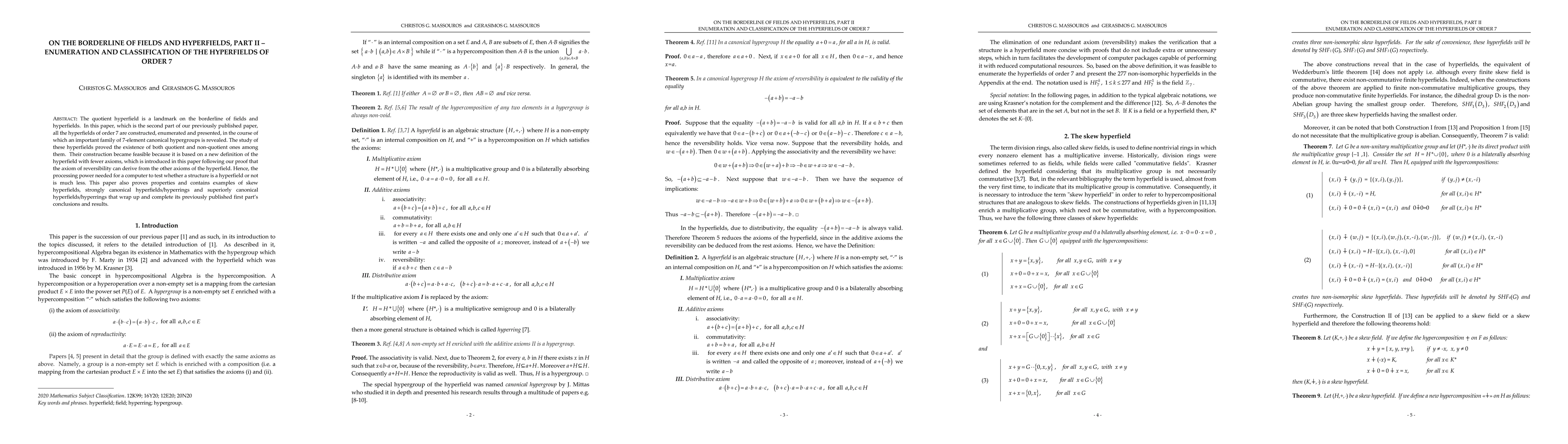 Thumbnail for On the borderline of fields and hyperfields, part II -- Enumeration and
  classification of the hyperfields of order 7