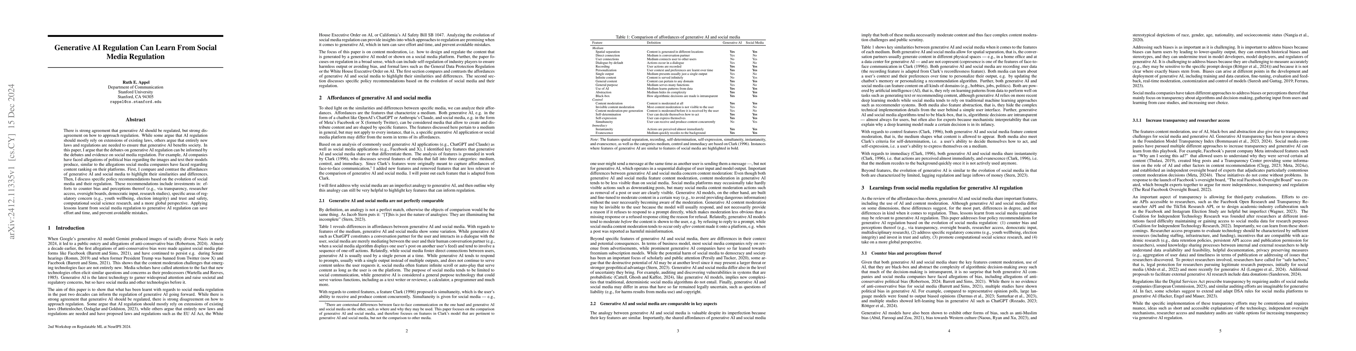 Thumbnail for Generative AI regulation can learn from social media regulation
